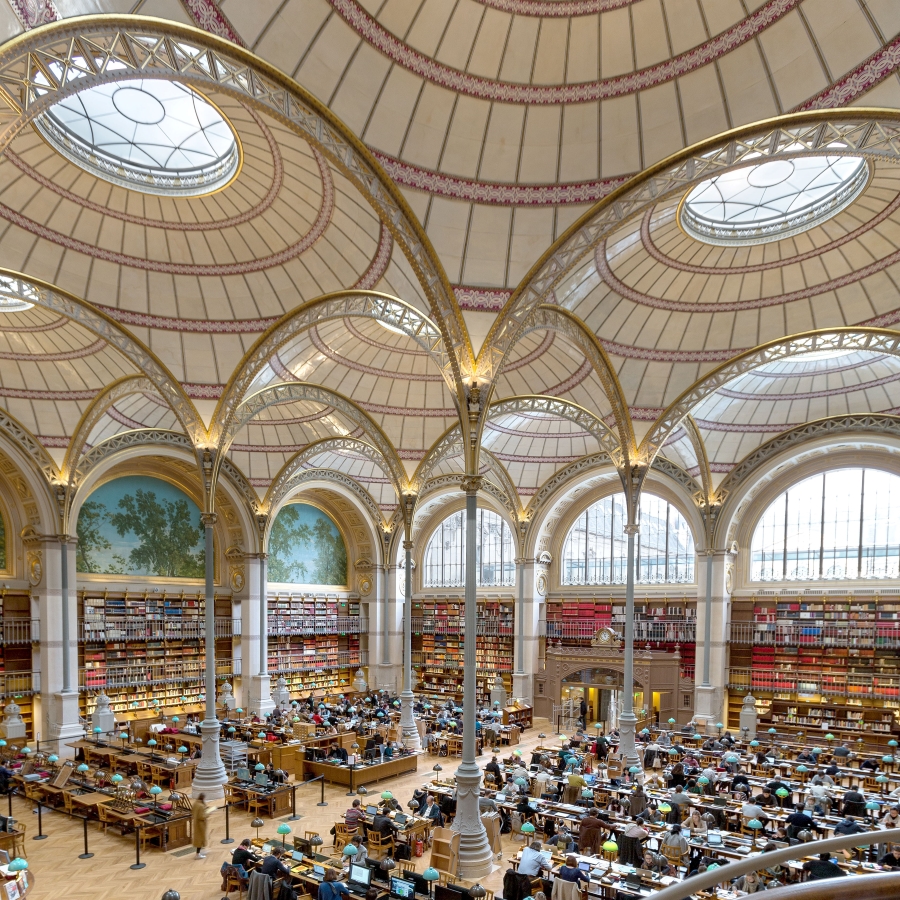 Visites de la bibliothèque dans la salle Labrouste