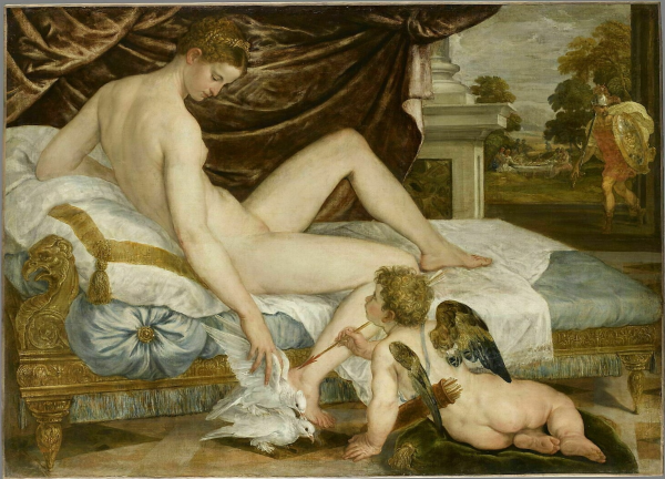 Lambert Sustris, Vénus, Amour et Mars, [vers 1550], huile sur toile, 132 x 184 cm, Paris, musée du Louvre, Inv. 1978. Cliché : RMN-Grand Palais (musée du Louvre) / Stéphane Maréchalle.