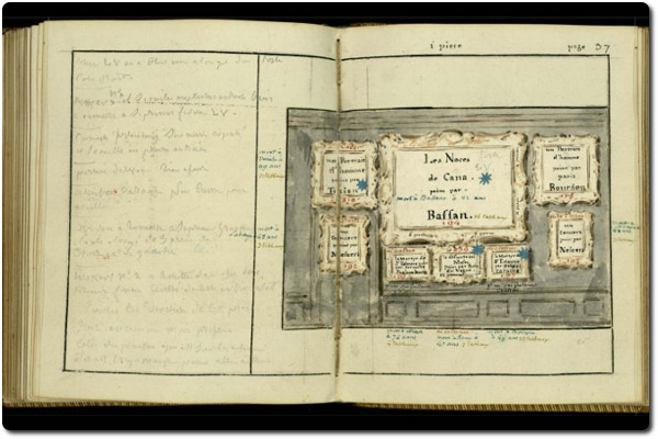 Louis Durameau, Catalogue des tableaux du cabinet du Roi, 1784, bibliothèque de l'INHA, BCMN Ms 32. Cliché INHA