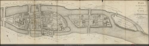 Jean-Baptiste Jaillot, Recherches critiques, historiques et topographiques sur la ville de Paris, 1775, t. 1, bibliothèque de l'INHA, 8 Res 2558 (1). Cliché INHA