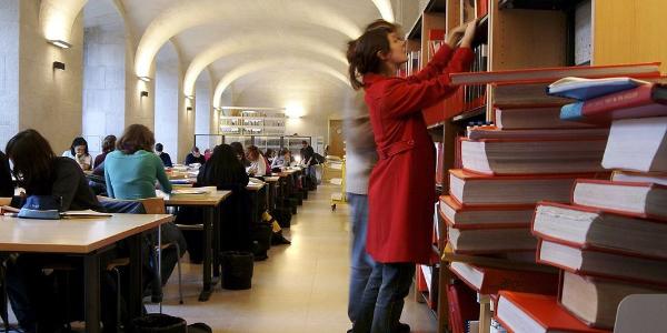 La salle de lecture actuelle de la bibliothèque de l'École du Louvre, 2019, cliché OPPIC.