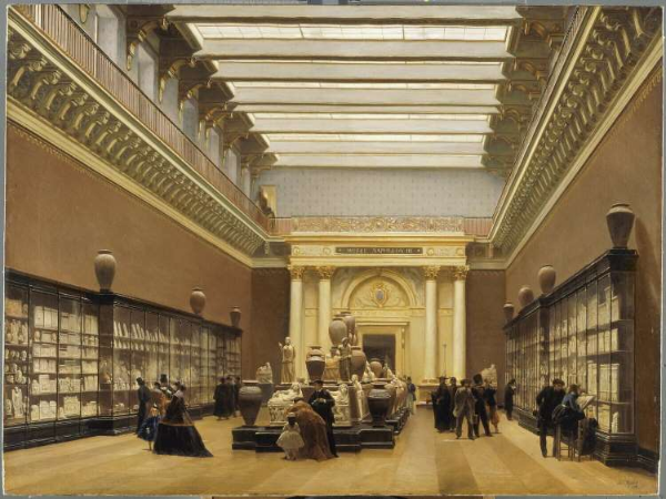 Charles Giraud, Musée Napoléon III, salle des terres cuites au Louvre dit aussi La galerie Campana, huile sur toile, 1866. Paris, Musée du Louvre, REF 2842. © 2016 RMN-Grand Palais (musée du Louvre) / Adrien Didierjean